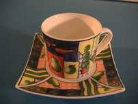 Chávena c/pires PORCELANI ALTENKIRCHEN-anos 70.