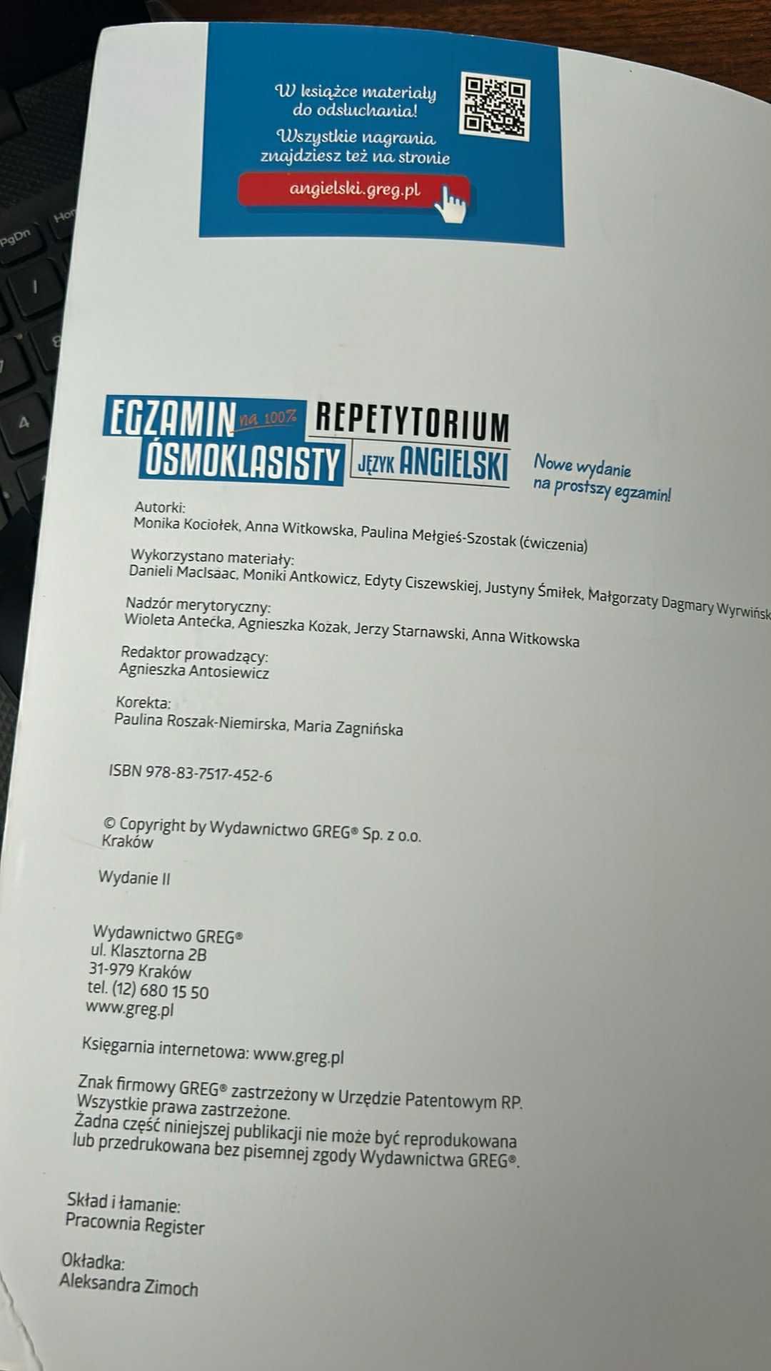 Repetytorium język angielski - egzamin ósmoklasisty Greg