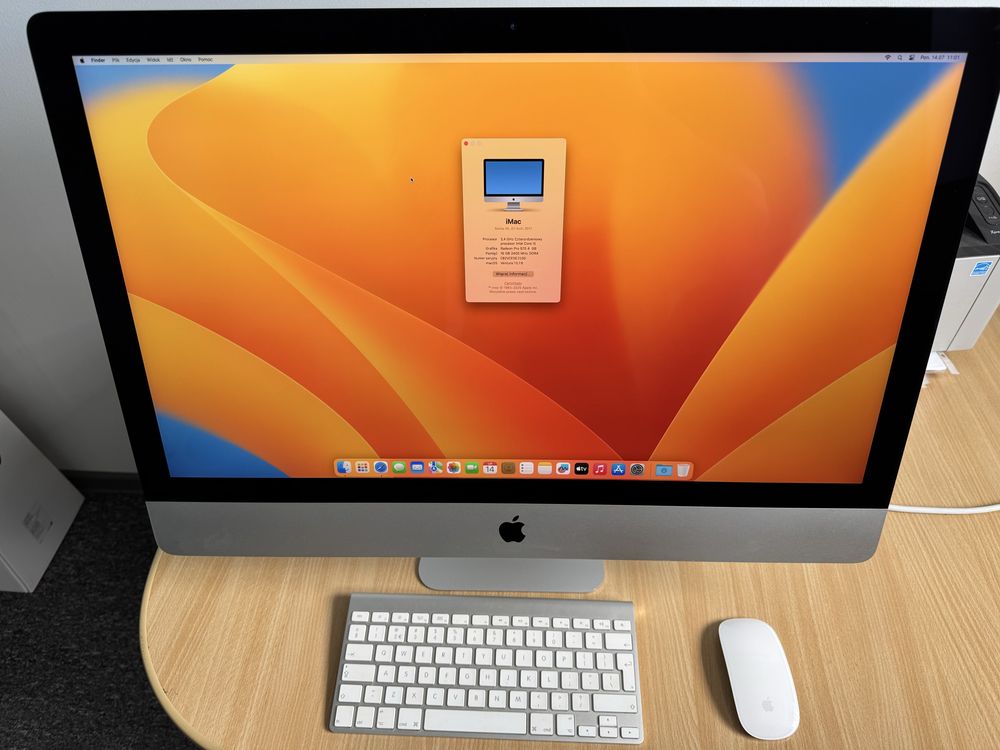 iMac 27, 5K, i5/16gb ddr4/Radeon 4GB/1TB SSD jak nowy !