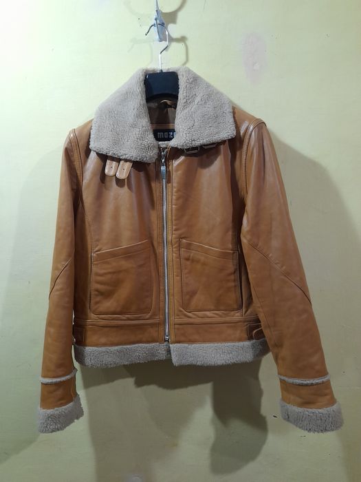 Жіноча шкіряна куртка авіатор автоледі  Maze Франція