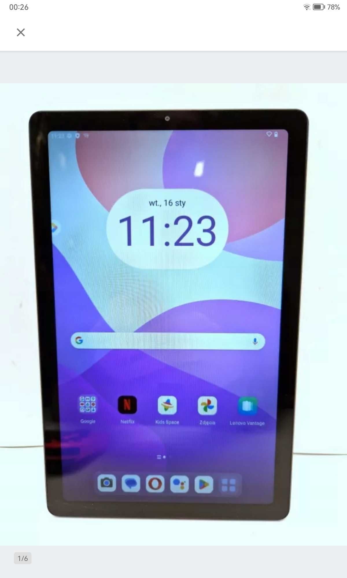 SUPER Tablet lenovo.Android 13.Gwarancja producenta