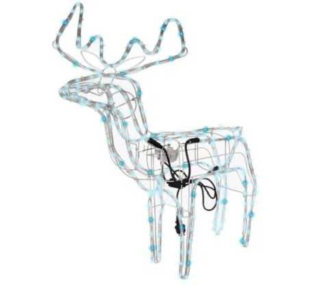 Świąteczny renifer z oświetleniem LED 90cm zimny biały WYSYŁKA 24H