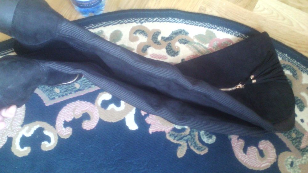 długie kozaki damskie rozm.42- gumowana łydka