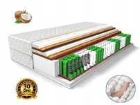 Materac Kieszeniowy sprężynowy 160x200 Kokos PREMIUM 24cm Pocket H3/H4