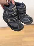 Buty zimowe sniegowce wodoodpor Geox skorzane zamsz 24 granatowe rzepy