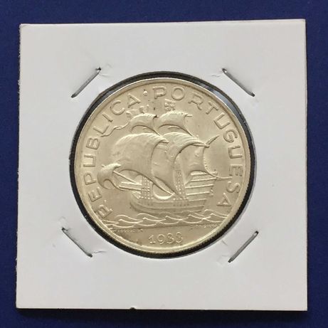 moeda 10 Escudos 1933 - prata