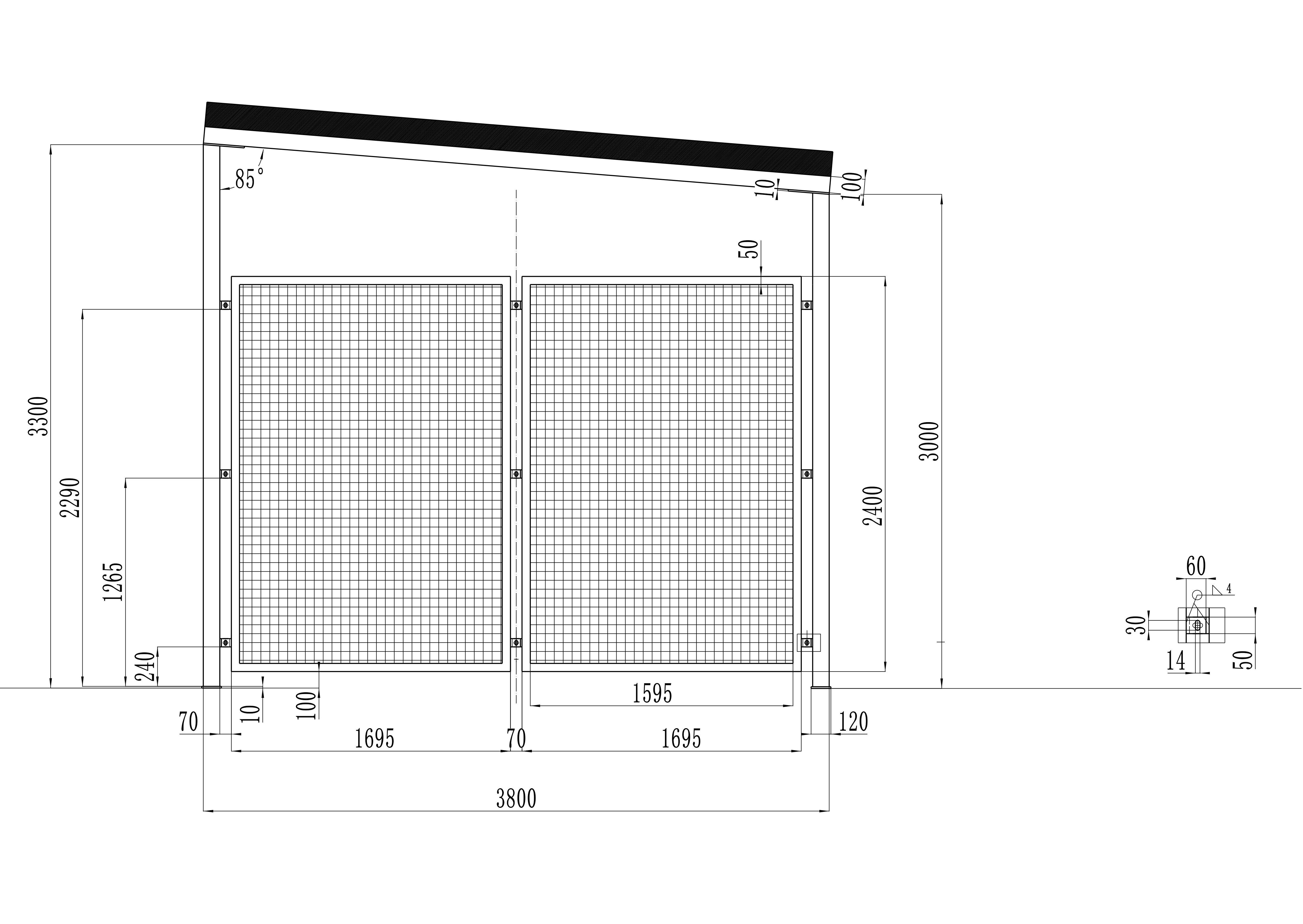 WIATA NA KOSZE Z BUTLAMI Gazu technicznego 6 m x 3,3 m x 3,8