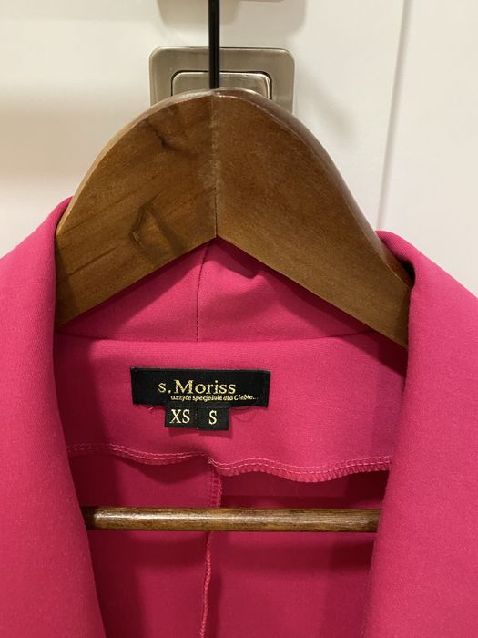 Komplet marynarka spodnie XS/S 34/36 fuksja