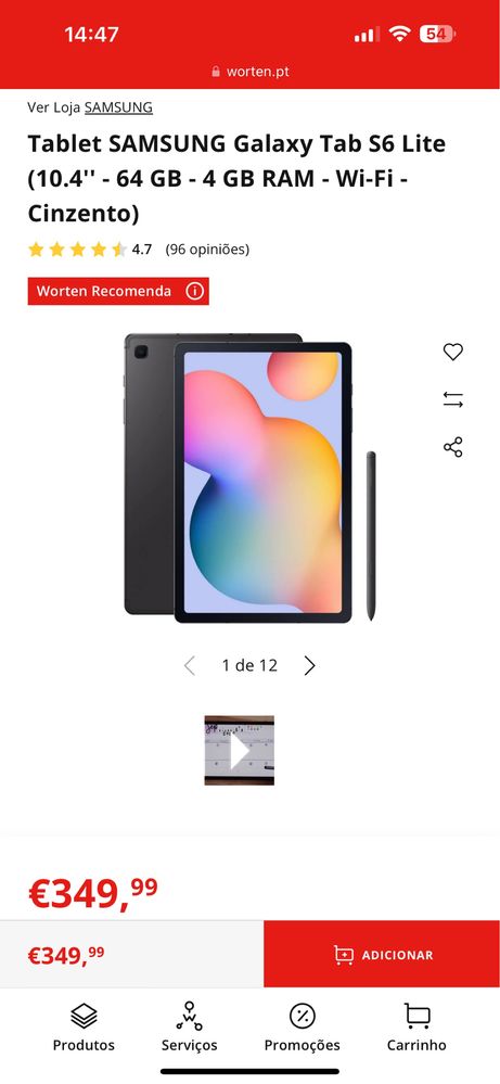 Samsung Galaxy Tab S6 Lite