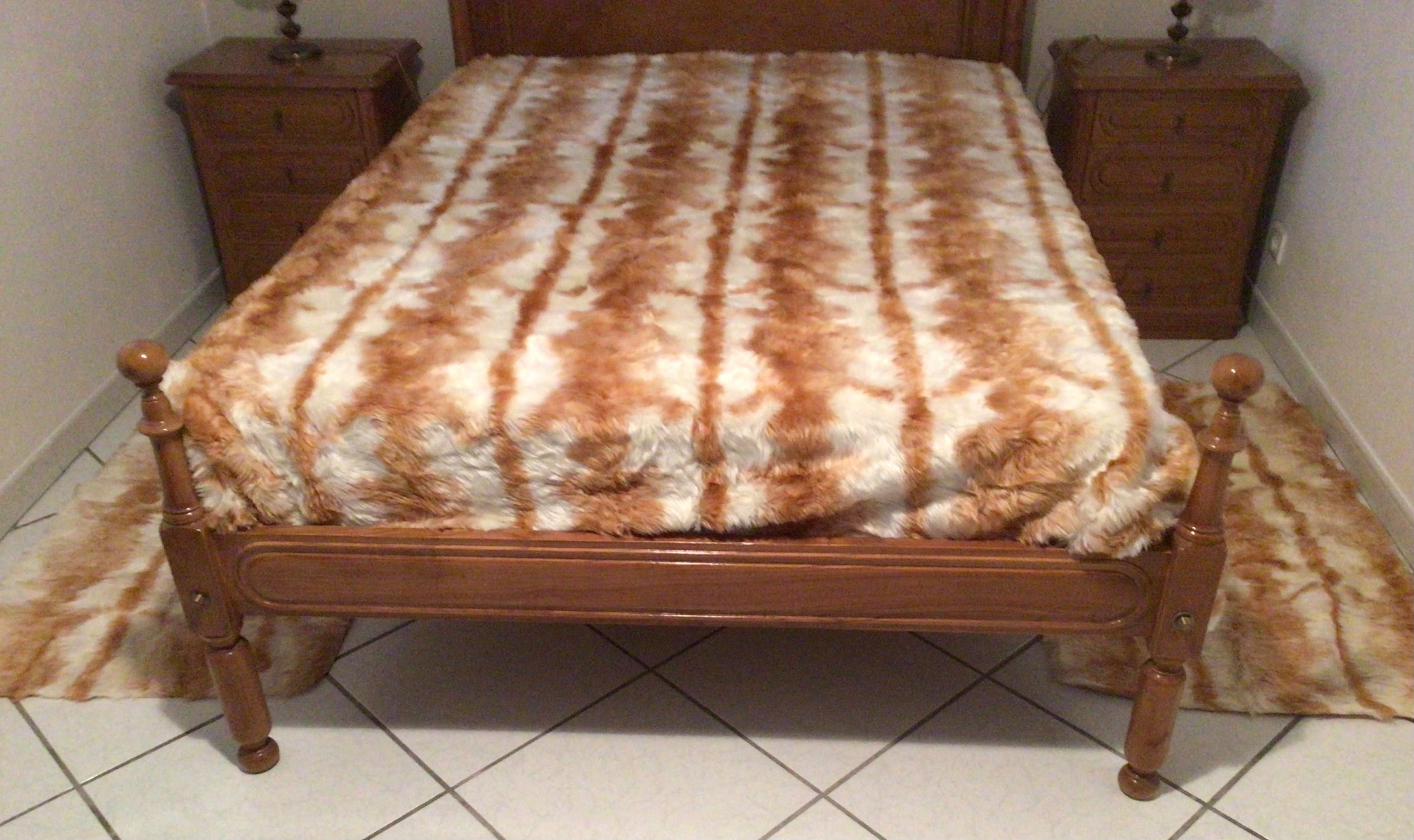 Colcha para cama de casal vintage em pelo Microfibra