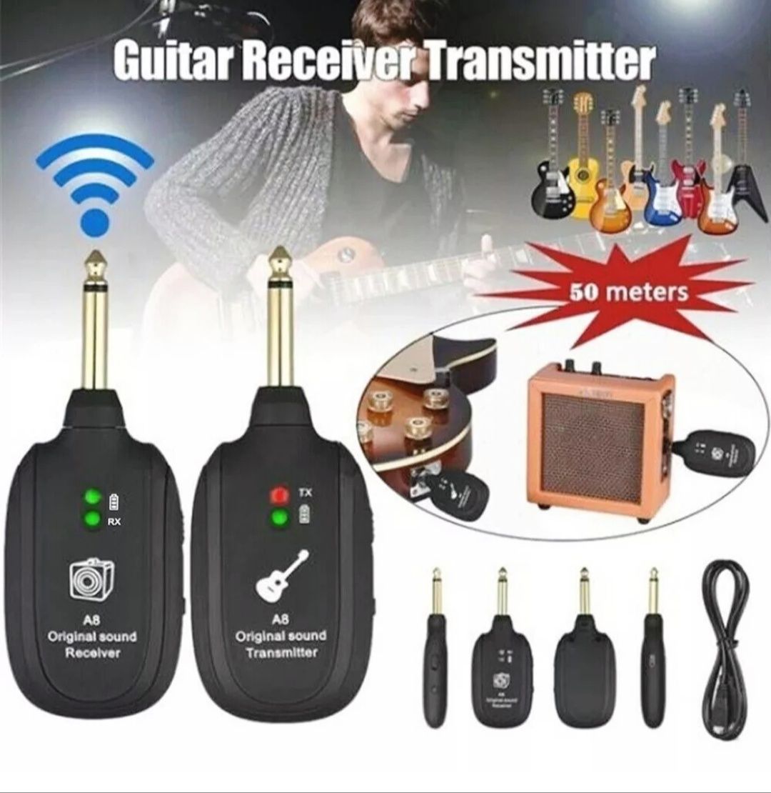 Kit de transmissão sem fios para guitarra, baixo,etc novo!