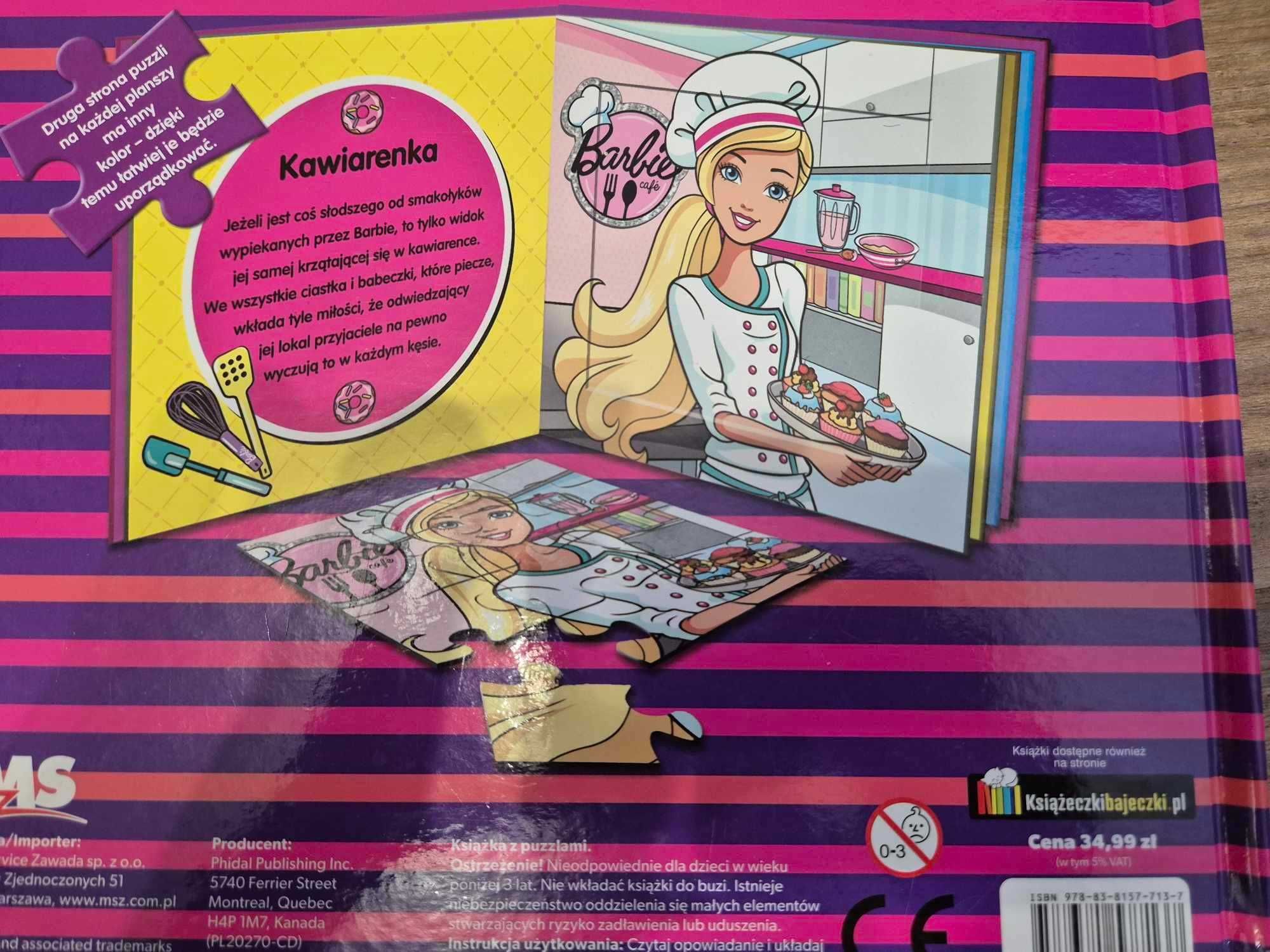Barbie książka memos gra puzzle zestaw