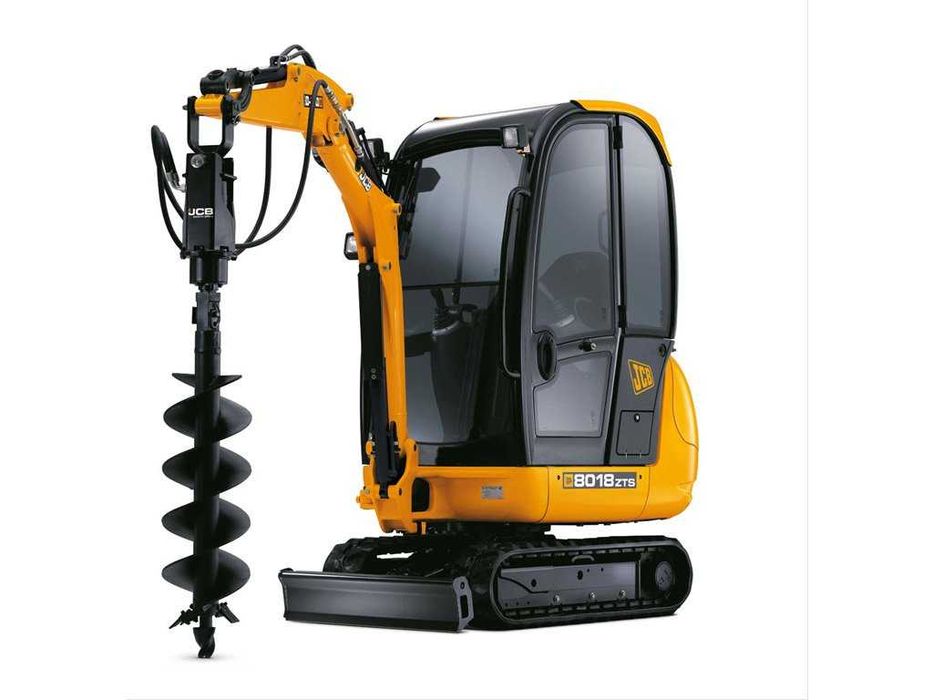 Wiercenie otworów, wiertnica do koparki, wiercenie otworów pod słupki