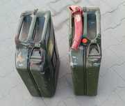 Stare Metalowe Kanistry 20 l + lejek
