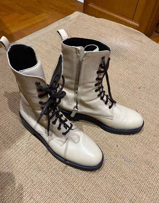 Botas Massimo Dutti creme