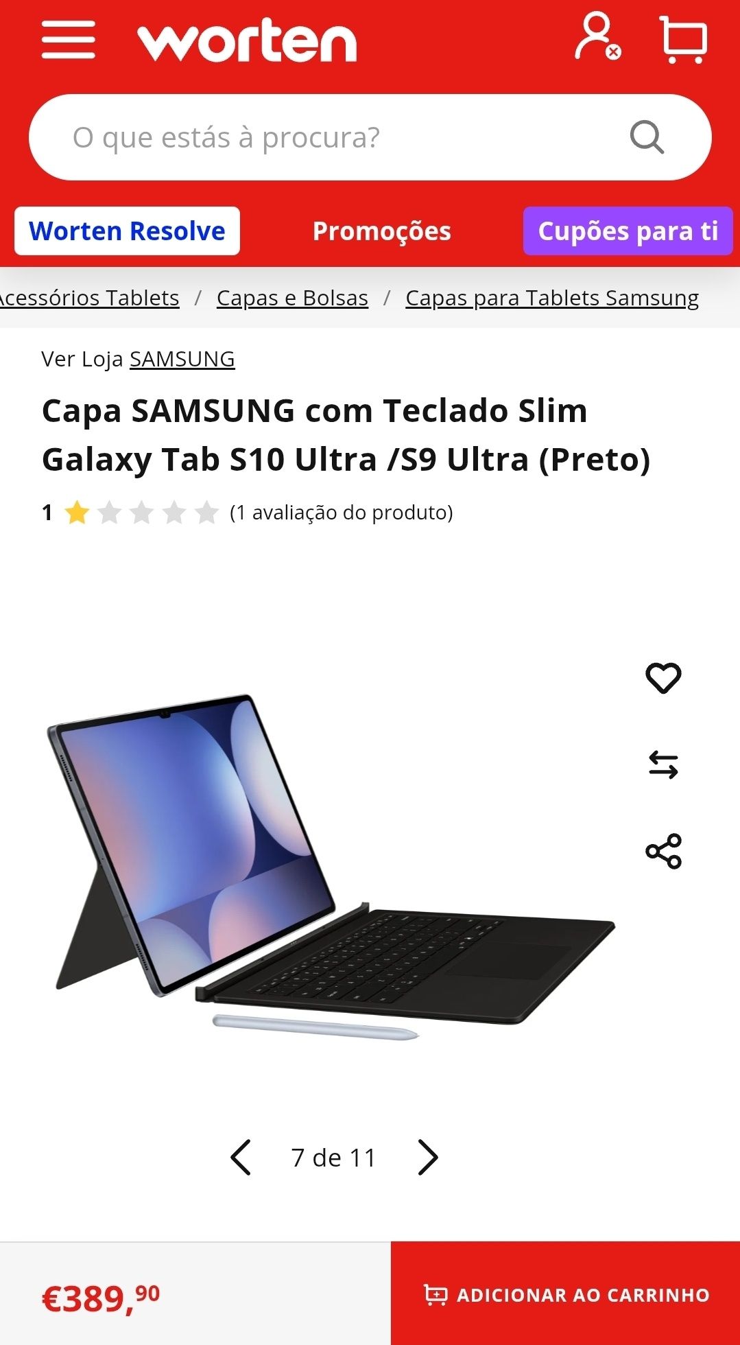 Capa Teclado Samsung Tab S9 Ultra e S8 Ultra. Capa Original. Com caixa
