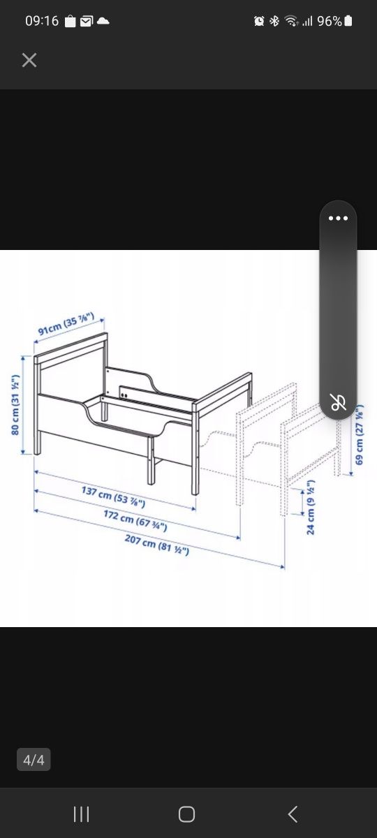 Łóżko ikea rośnij razem z dzieckiem