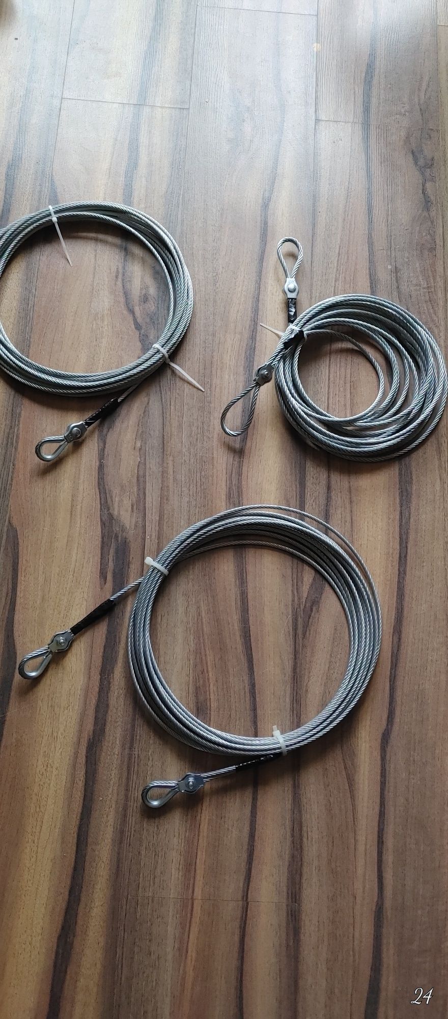 Linka stalowa 6mm. Długość 12m+12m+8m