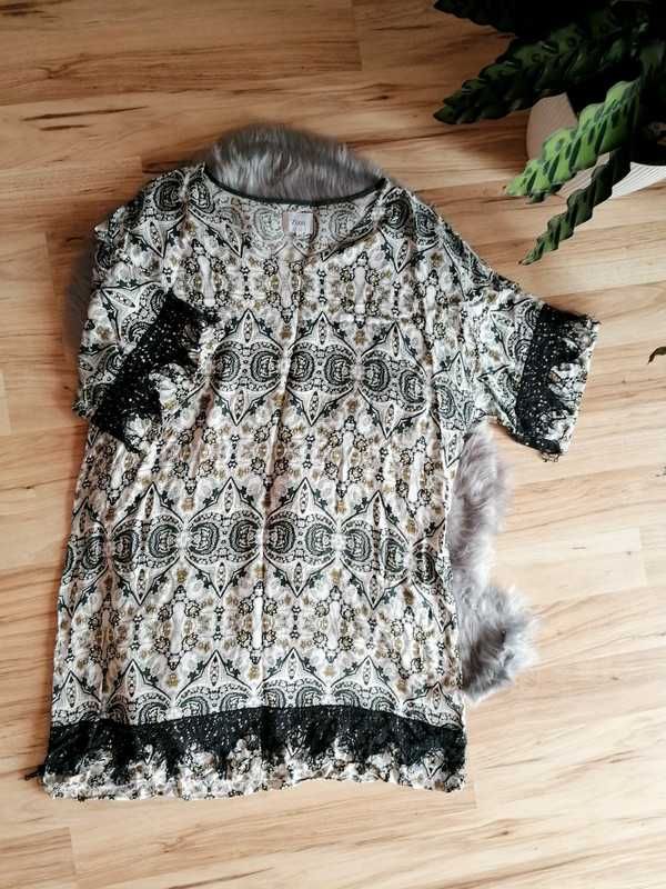 Śliczna sukienka Zizzi XL 42 oversize boho aztec 100 % Wiskoza