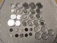 Srebrne monety zestaw 31 sztuk oryginalne