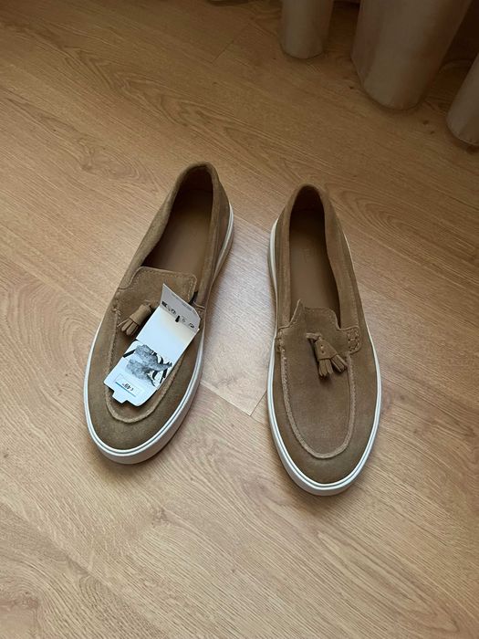 Шкіряні лофери розпаровані Zara (р. 43,5-44)