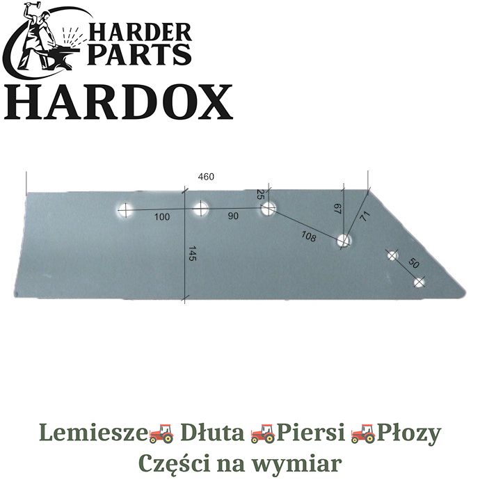 Lemiesz 16 Gregoire Besson HARDOX 173614/P części 2X lepsze niż Borowe