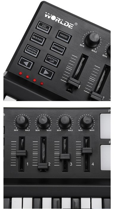 Worlde panda mini teclado portátil 25 teclas e controlador midi NOVO
