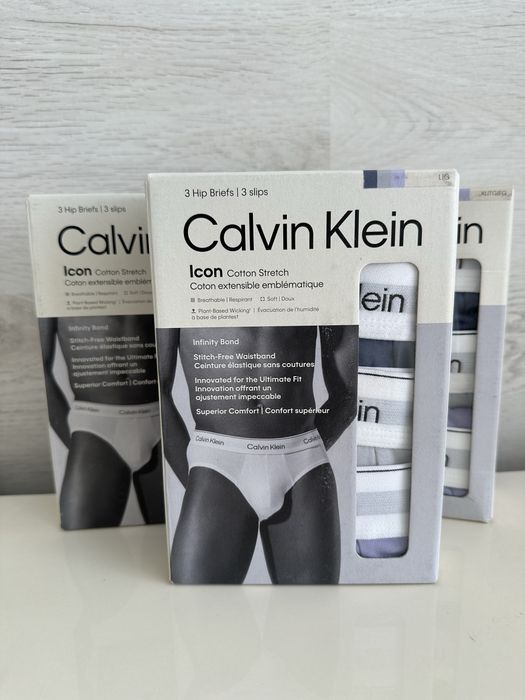 Чоловічі труси бріфи Calvin Klein упаковка 3 штуки