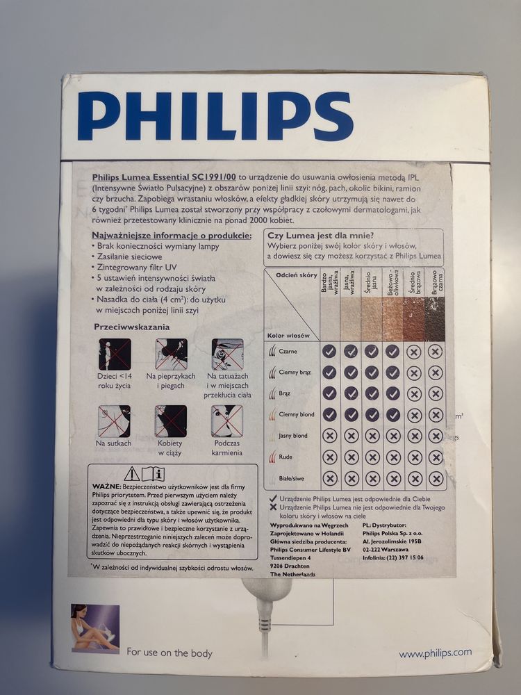 Depilator PHILIPS Lumea Essential IPL SC1991/00