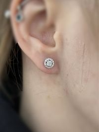 Сережки серьги с бриллиантами 0.50кт золото 585