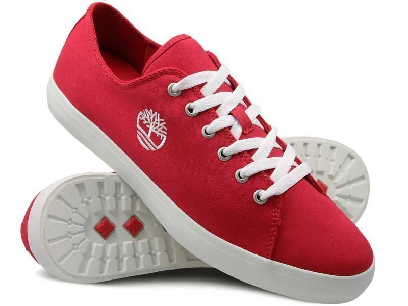 Timberland Trampki męskie Union Wharf Oxford czerwone tekstylne 41