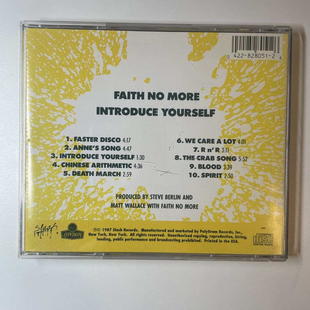 Faith No More Introduce Yourself CD
