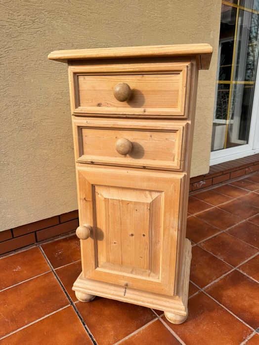 Szafka sosnowa drewniana nocna ludwik Ikea biała komoda ludwikowa