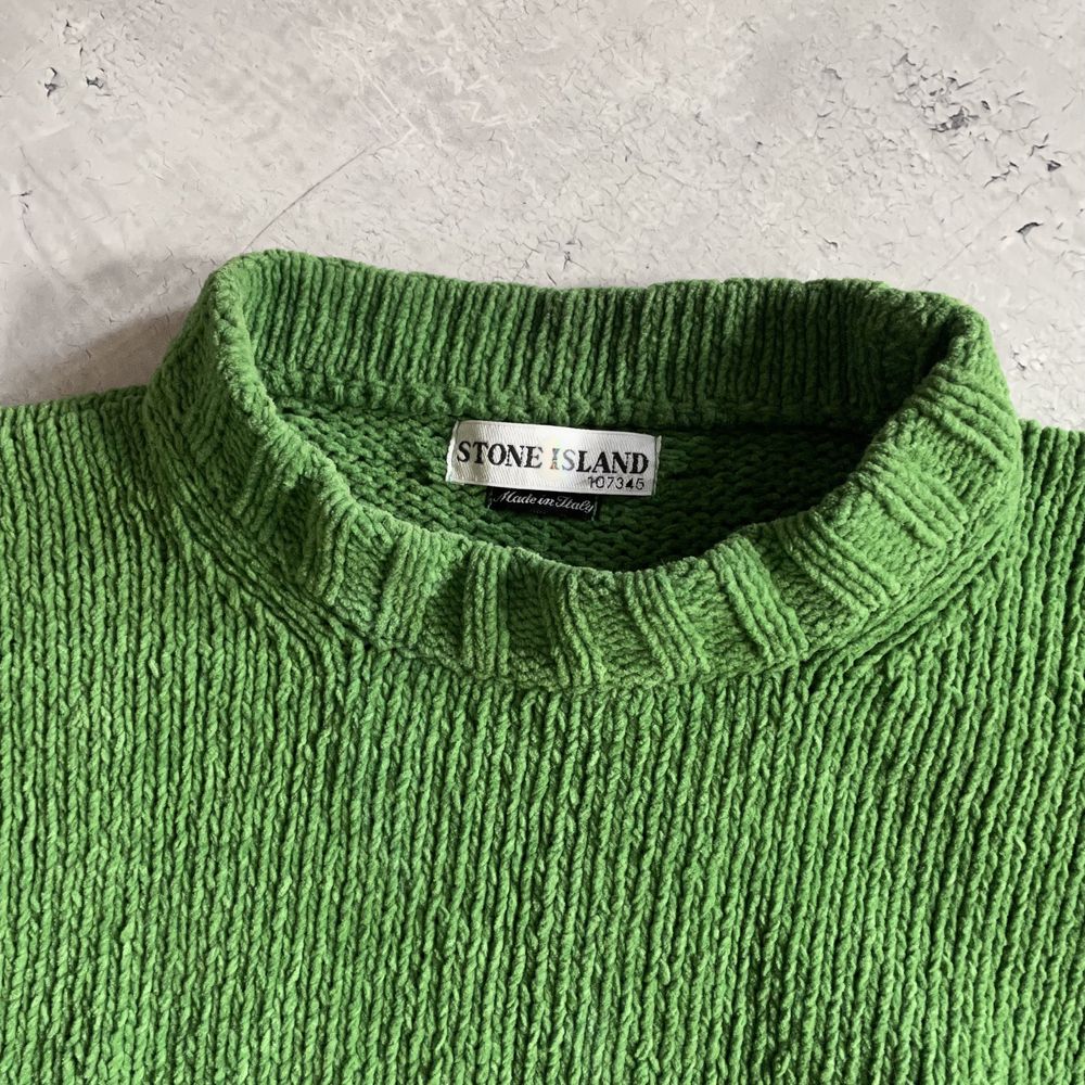 100% authentic Stone island vintage velur knit sweater