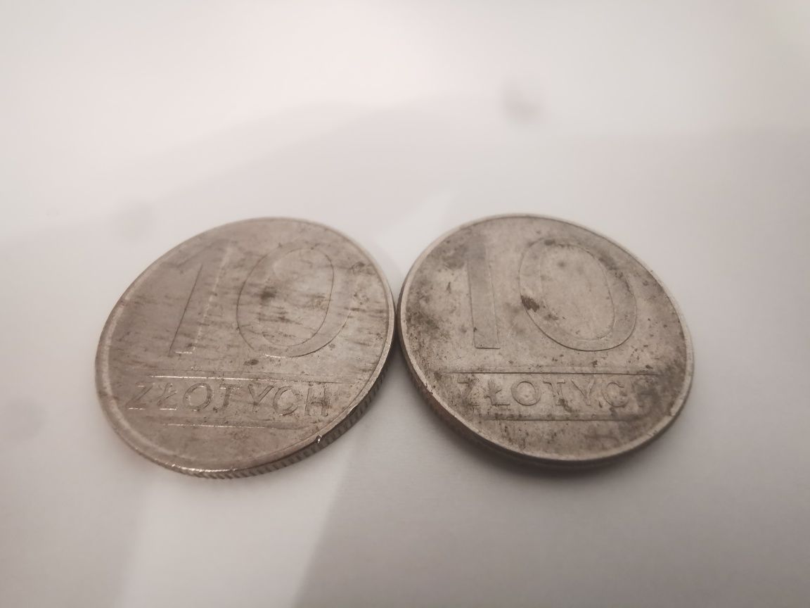 Stare monety 10 zł 1986 i 1987r PRL 2 szt