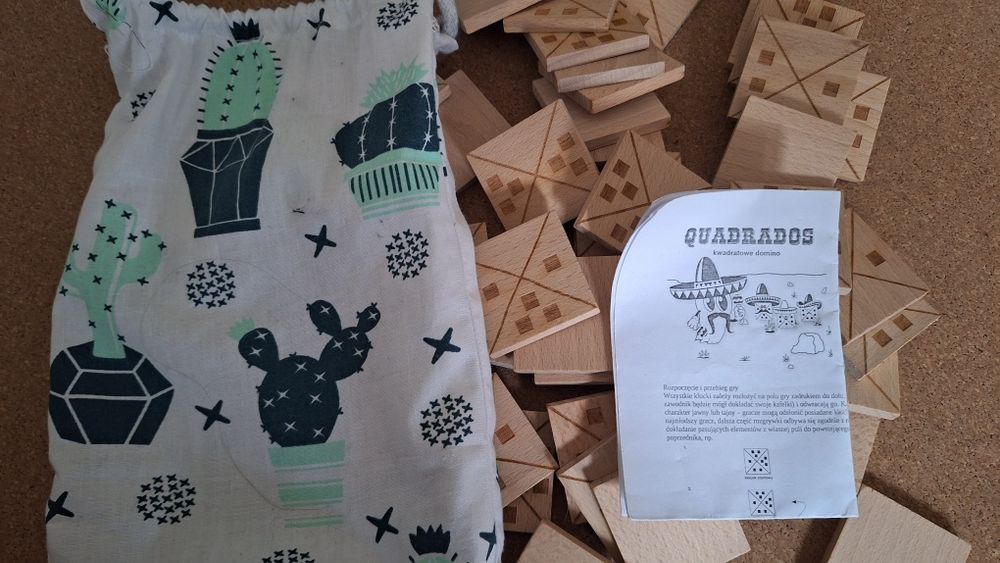 Domino quadromino drewniane