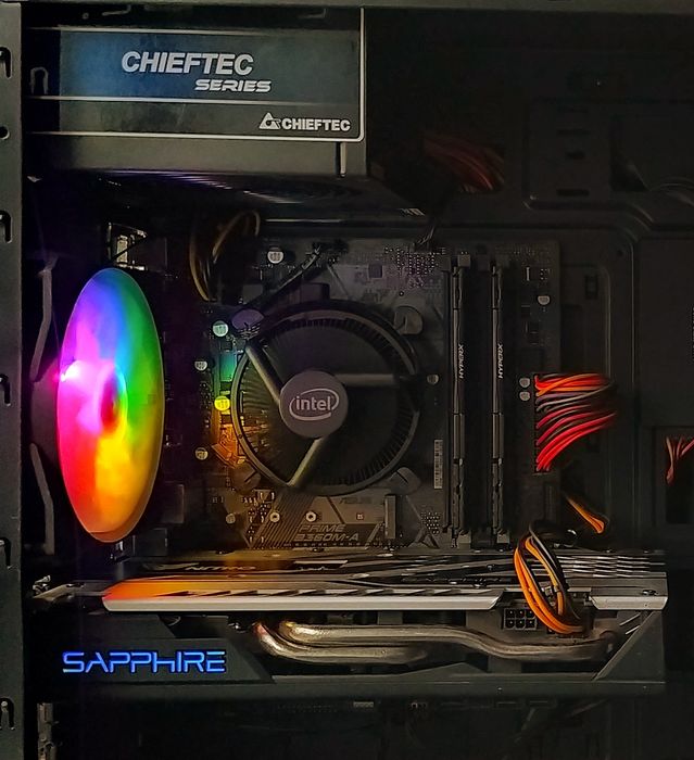 Intel i5-9500+ RX580+ 8/16Gb 3200Mhz HyperX DDR4 SSD игровой компьютер