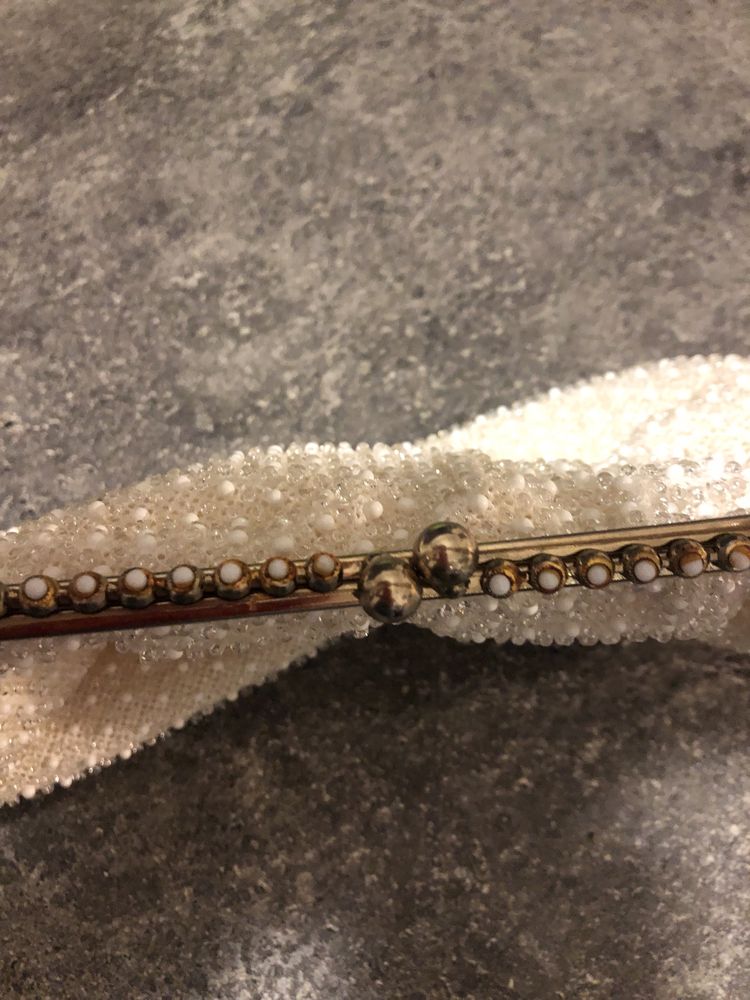 Mala de mão com perolas Vintage, bolsa interior