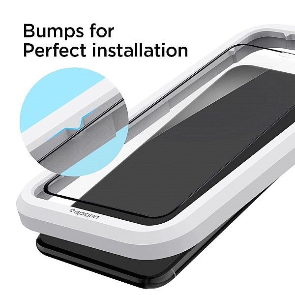 Szkło hartowane Spigen Alm Glass Fc na iPhone 11 / Xr - czarne