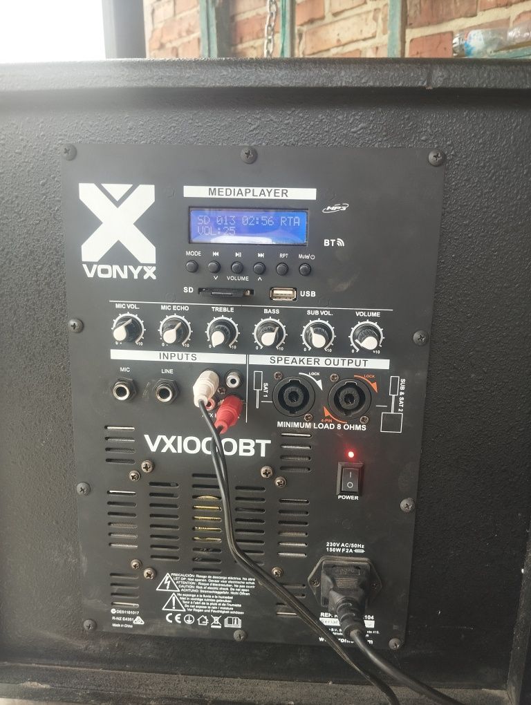 Vonyx VX1000BT 12″ Split PA System з Bluetooth 1000W.