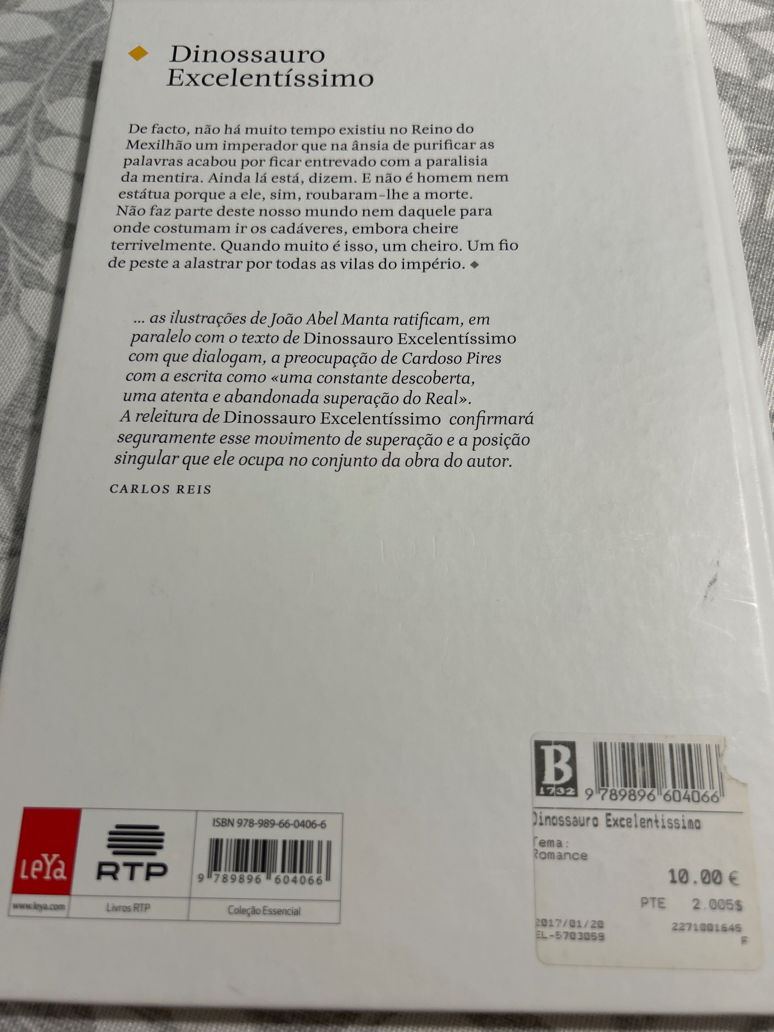 Livro José Cardoso Pires - Dinossauro Excelentíssimo