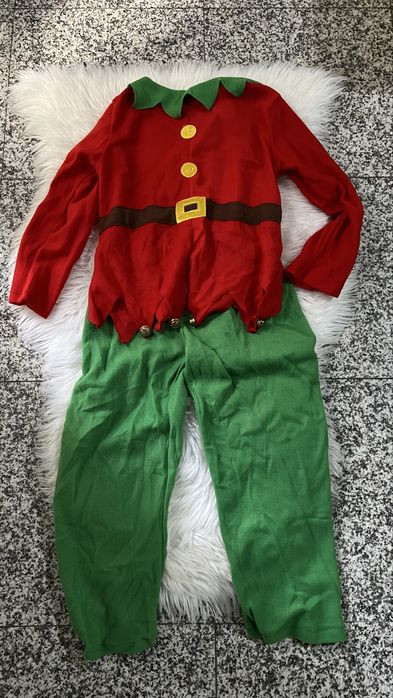 Fato Fantasia Duende de Natal Infantil