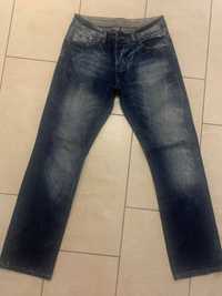Camp David męskie spodnie jeansy r. L 33/34 przecierane,dziury, proste