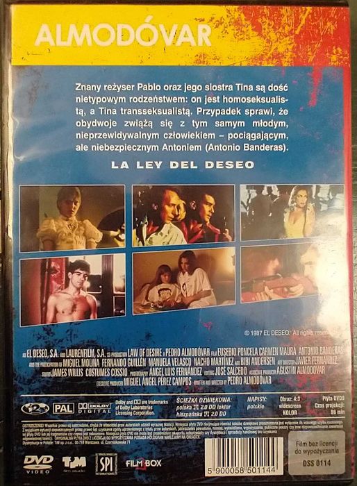 ALMODOVAR - Pośród Ciemności, Prawo Pożądania - 2 filmy DVD