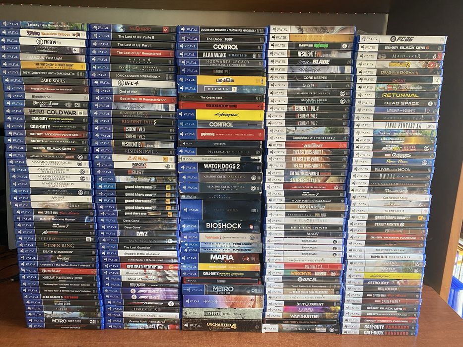 Lote de jogos PS4 e PS5