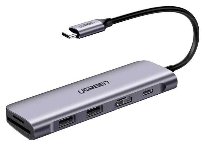 Ugreen CM195 USB-C do HDMI, 2x USB-A 3.0, SD/TF, PD