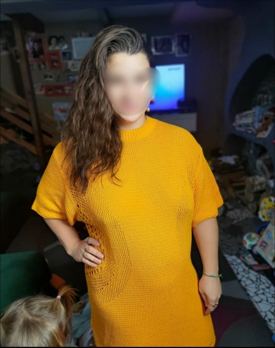 Sukienka tunika pomarańczowa