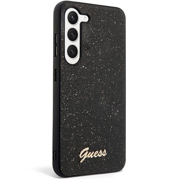 Guess Guhcs23Shggshk S23 S911 Czarny/Black Hard Case Glitter Script