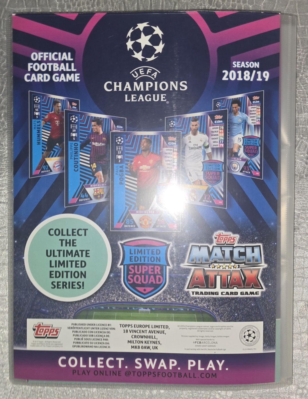 Coleção completa Mattch Attax Champions League 2018-19 Topps