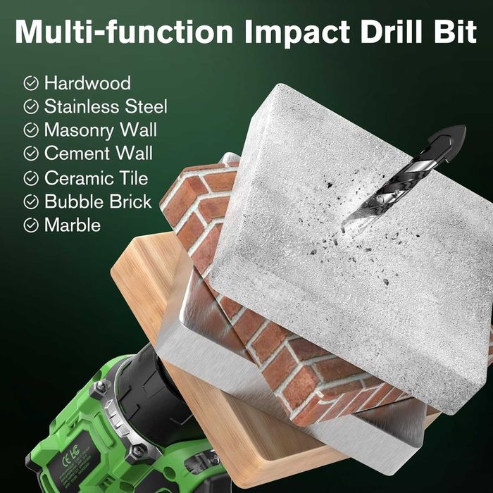Ginour 21V Bezszczotkowa wkrętarka z 2 akumulatorami, 47 akcesoriów